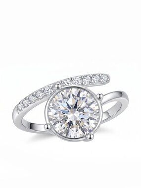 Swarovski Crystal Ring, 925 Sterling Silver